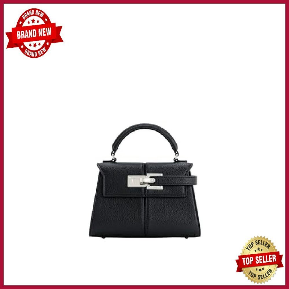 Vegan Leather Top Handle Crossbody Bag Adjustable Strap - Picture 2 of 8